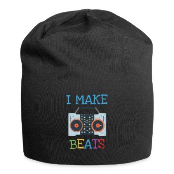 Lustiges DJ Produzent Beat Macher Geschenk Party - Jersey-Beanie - Schwarz - Vorne