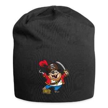 Drôle de pirate trésor coffre au trésor sabre crochet main - Bonnet en jersey - noir - Devant
