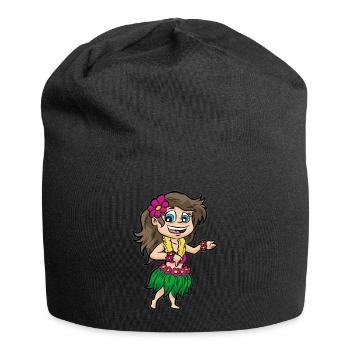 SEXY Hawaii Girl Bast Jupe Fleur Collier Hippie - Bonnet en jersey - noir - Devant
