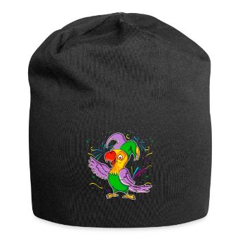 Karneval Fasching Mardi Gras Papagei Geschenk - Jersey-Beanie - Schwarz - Vorne