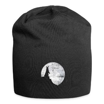 Bunny moon - Jersey Beanie - black - Front