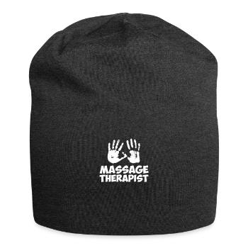 Massage Thérapeute - Bonnet en jersey - charbon - Devant