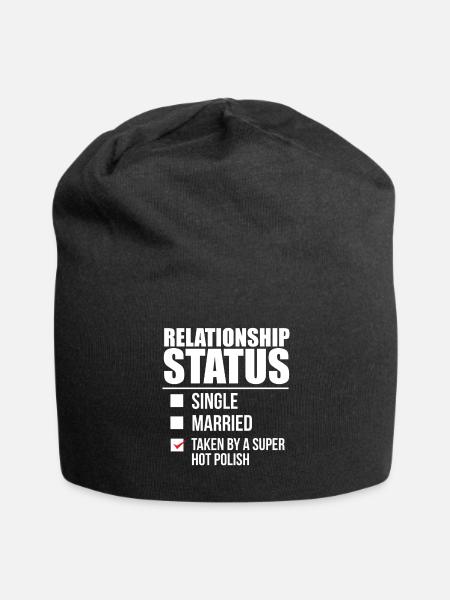 Relationship status taken by super hot Polish - Jersey Beanie - black