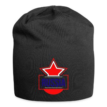Russie Drapeau Drapeau Russe Pays Russe Drôle - Bonnet en jersey - noir - Devant