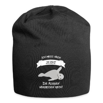 Shirt für Juist Fans - Robben auf Juist - Jersey-Beanie - Schwarz - Vorne