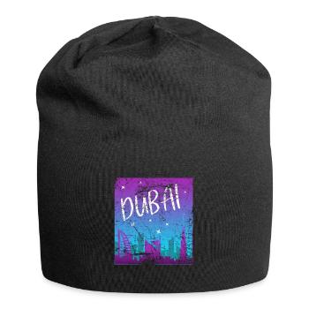 Dubai Tourismus Sonnenuntergang Stadt Geschenk - Jersey-Beanie - Schwarz - Vorne