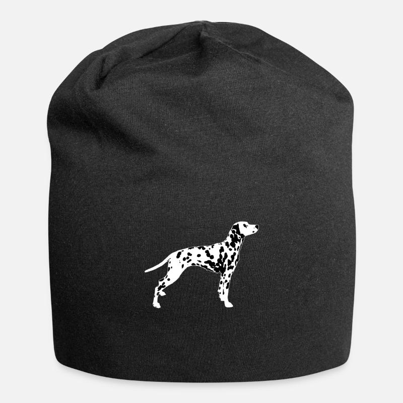 Dalmatiner - Jersey-Beanie - Schwarz