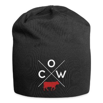 Cadeau de fermier vache vache taureau vache laitière vache laitière - Bonnet en jersey - noir - Devant