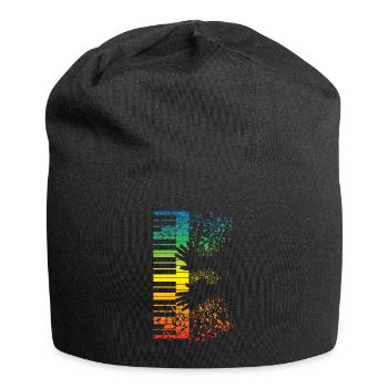 Keyboard Piano Gift Music Musician Instrument - Jersey Beanie - black - Front