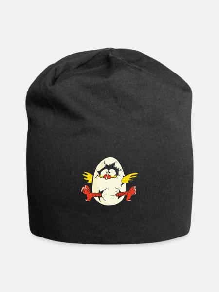 Osterküken Ostern Frühling - Jersey-Beanie - Schwarz