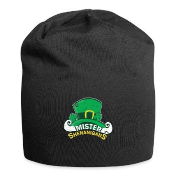 Mister Shenanigan - Boys St Patty's Day Shirt - Jersey Beanie - black - Front