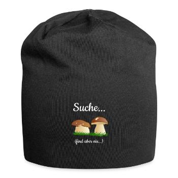 Pilz Pilze Pilzsammler Steinpilz suchen Geschenk - Jersey-Beanie - Schwarz - Vorne