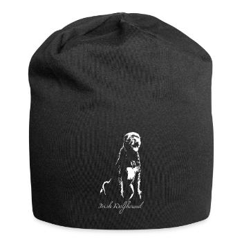 Irischer Wolfshund - Jersey-Beanie - Schwarz - Vorne