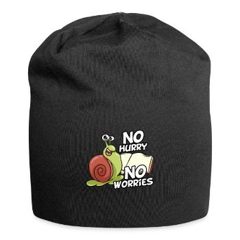 Relax Snail Chill Relax Gift - Jersey Beanie - black - Front