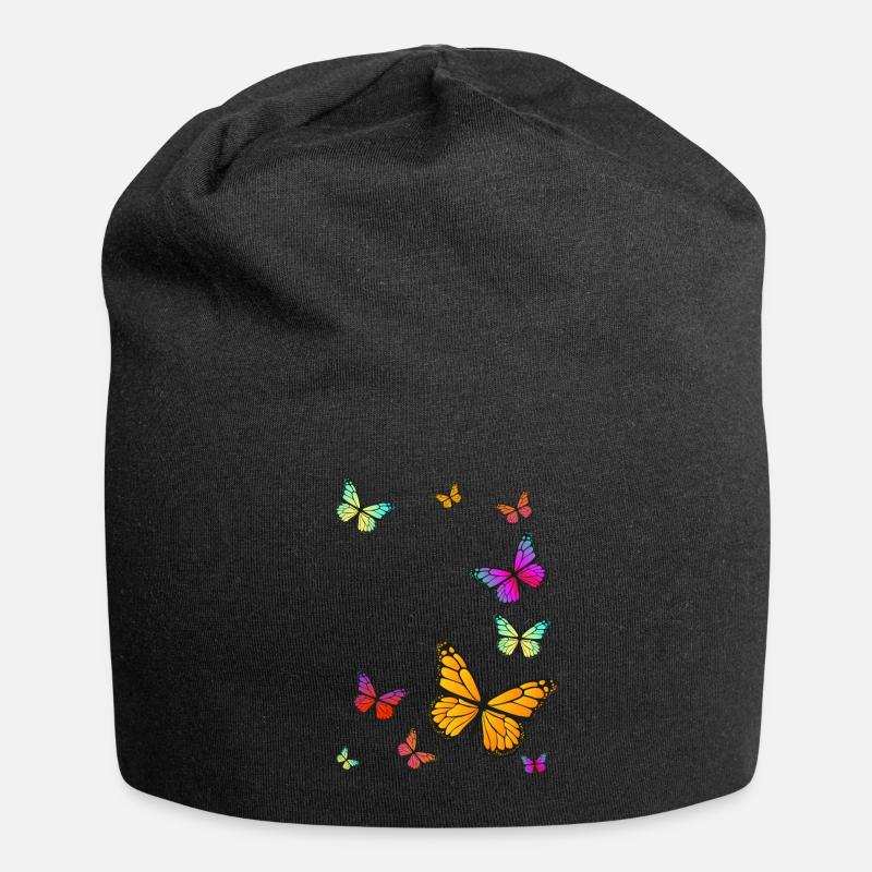 Schmetterlinge Flügel - Jersey-Beanie - Schwarz