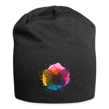 Animaux papillon - Bonnet en jersey - noir - Devant