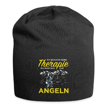 Angler Fischerei Angeln Berge Therapie - Jersey-Beanie - Schwarz - Vorne