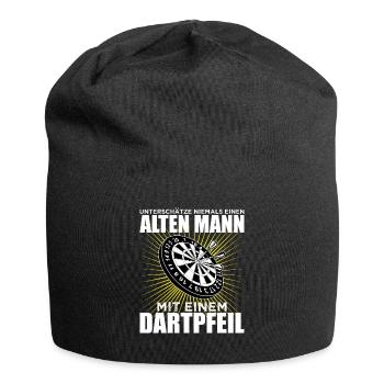 Darts Dartboard Dart | Geschenkidee Opa Rentner - Jersey-Beanie - Schwarz - Vorne
