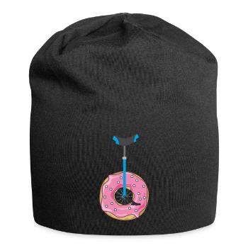 Donut Unicycle - Jersey Beanie - black - Front