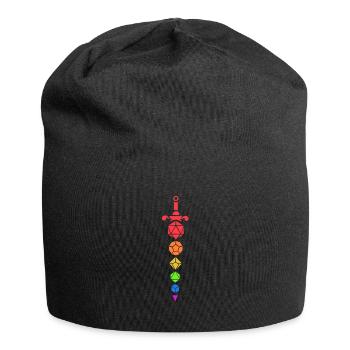 D20 Gaming Rollenspiel Fantasy Dungeon Geschenk - Jersey-Beanie - Schwarz - Vorne