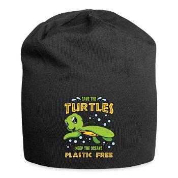 Save the turtles - Jersey Beanie - black - Front