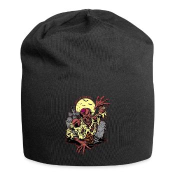 Zombie au cimetière - Bonnet en jersey - noir - Devant