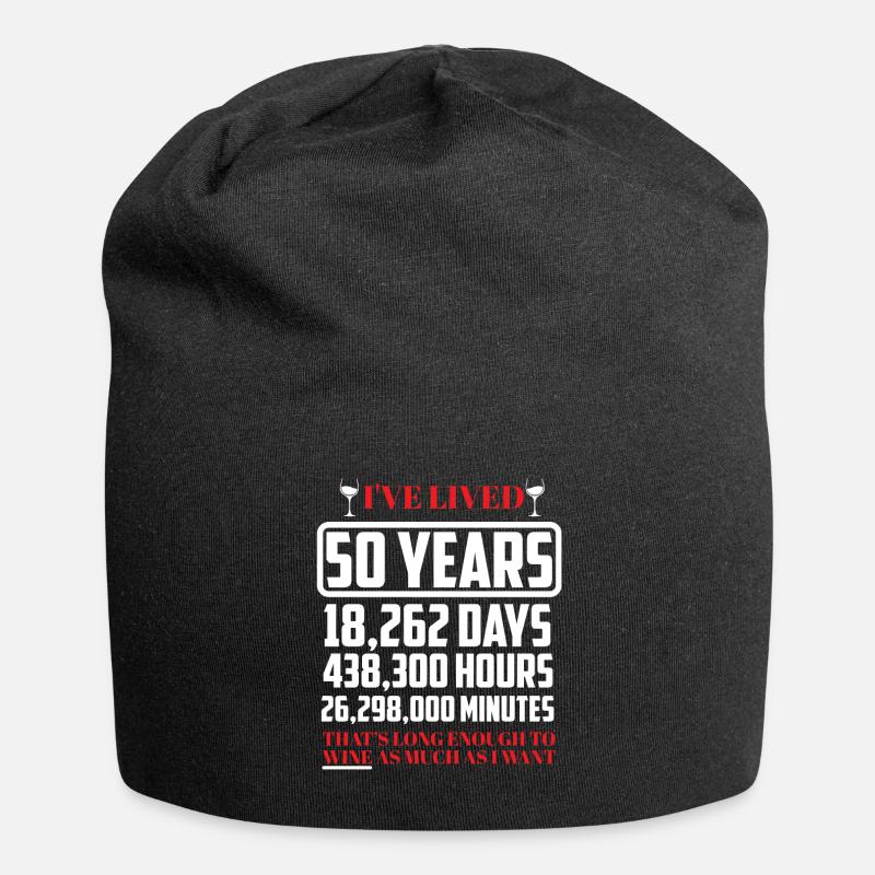 50th birthday - Jersey Beanie - black