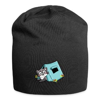 campendes Stinktier Camper Camping Zelt Natur - Jersey-Beanie - Schwarz - Vorne
