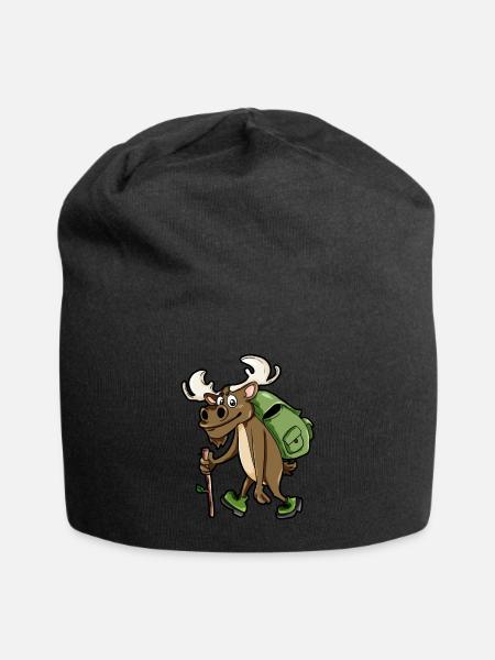 Randonneurs Randonneurs Élan Randonnées Rentiers Dessin animé - Bonnet en jersey - noir