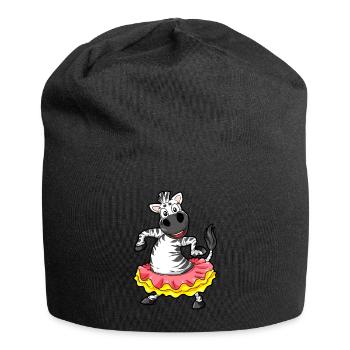 dancing zebra tü tutu dancer dancer dance - Jersey Beanie - black - Front