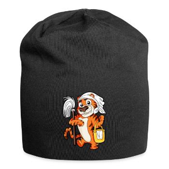 Tiger Household Houseman Housewife Cleaning Gift - Jersey Beanie - black - Front