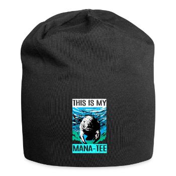 Manatee Dugong Sea Pig Sirenia Manatee - Jersey Beanie - black - Front