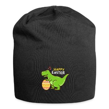 T-Rex - Easter - Happy Easter - Gift - Easter Egg - Jersey Beanie - black - Front