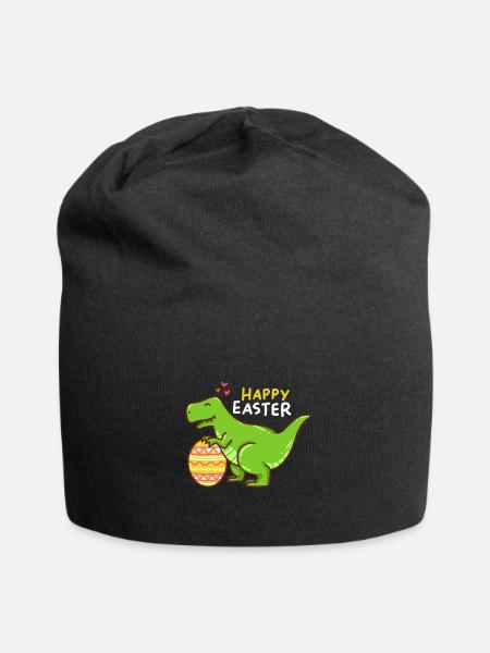 T-Rex - Easter - Happy Easter - Gift - Easter Egg - Jersey Beanie - black