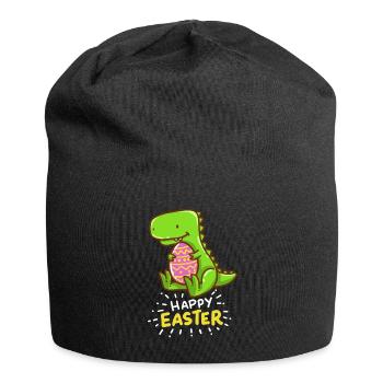 T-Rex - Easter - Happy Easter - Gift - Easter Eggs - Jersey Beanie - black - Front