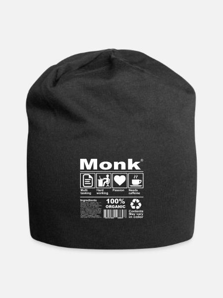 monk - Jersey Beanie - black