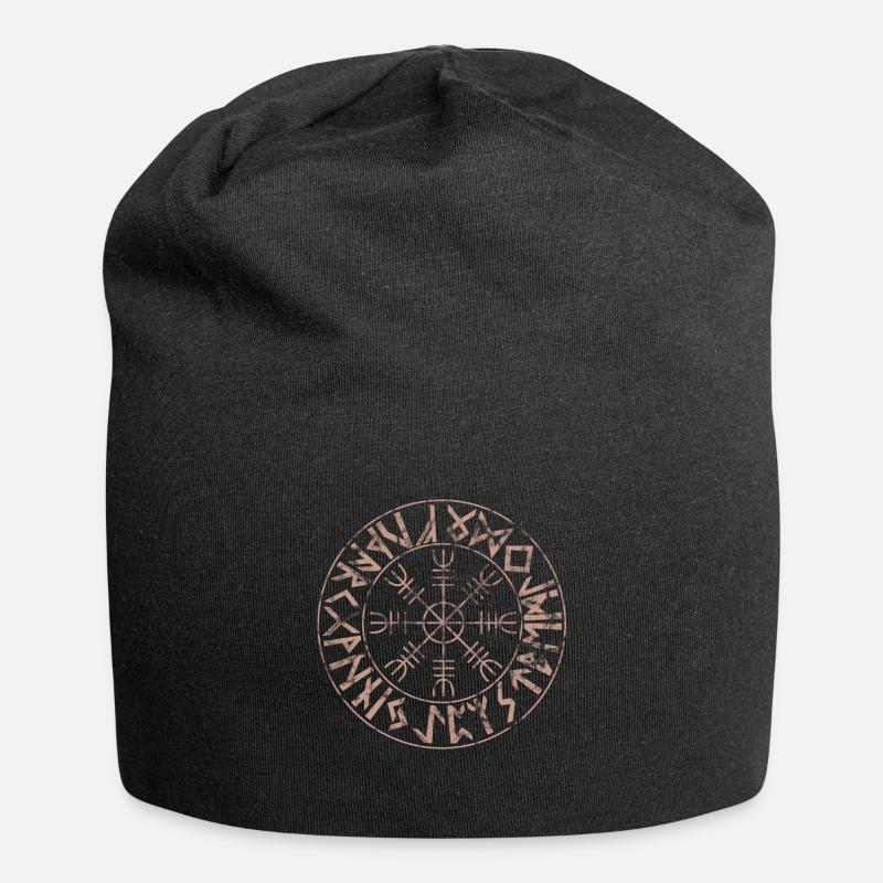 Wikinger - Jersey-Beanie - Schwarz