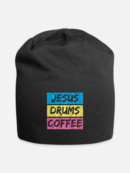 Schlagzeug - Jersey-Beanie - Schwarz
