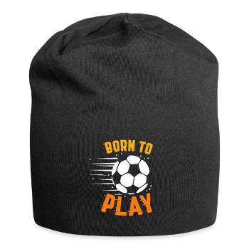 Fußball - Design - Fußballer - Spruch - Geschenk - Jersey-Beanie - Schwarz - Vorne