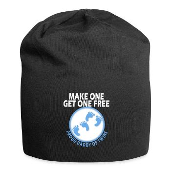 Daddy of Twins - Funny design for boys - Jersey Beanie - black - Front