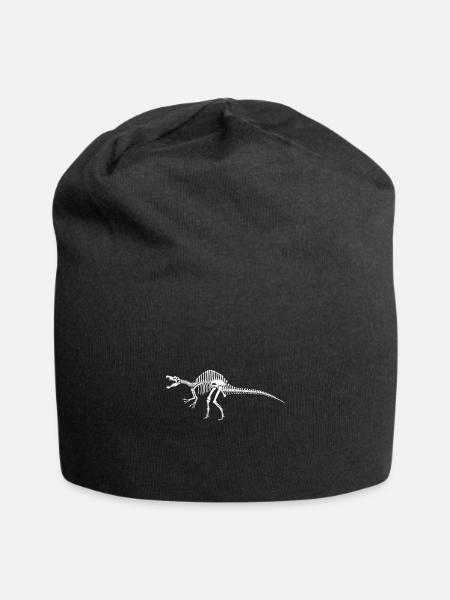 Dinosaur Skeleton Spinosaurus Dino Fan - Jersey Beanie - black