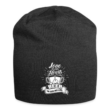 St Patrick's Day - Jersey Beanie - charcoal grey - Front