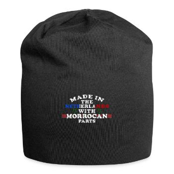 Pays Bas Maroc Pays Origine - Cadeau - Bonnet en jersey - noir - Devant