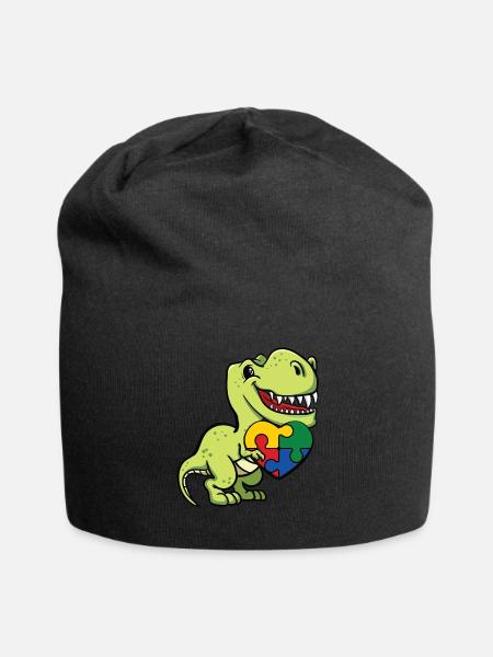 Autism dinosaurs - Jersey Beanie - black