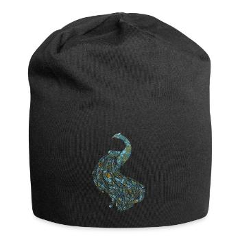 Pfau Haustier - Jersey-Beanie - Schwarz - Vorne