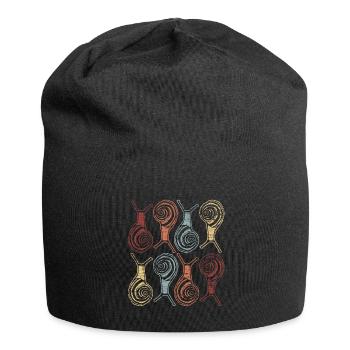 Schnecken Tiere - Jersey-Beanie - Schwarz - Vorne