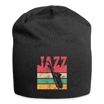 Musique Saxophone Jazz - Bonnet en jersey - noir - Devant