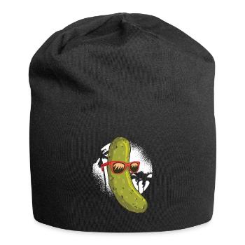 Gurke - Coole Gurke - Jersey-Beanie - Schwarz - Vorne