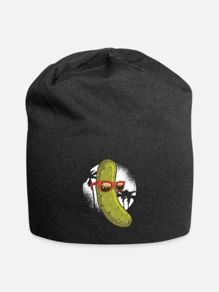 Gurke - Coole Gurke - Jersey-Beanie - Schwarz