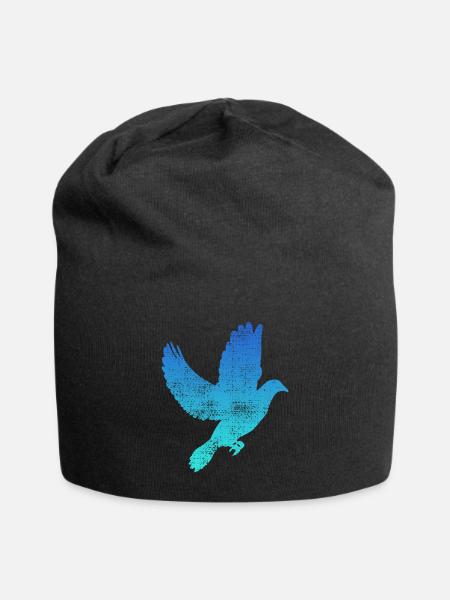 Taube Vogel Taube - Jersey-Beanie - Schwarz